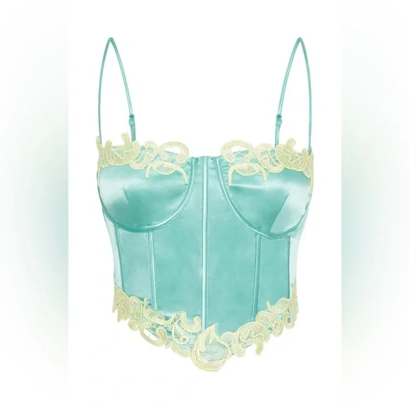 TATIANA
Corset Top With Lace - Mint - Picture 4 of 4